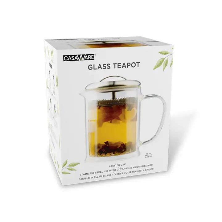Glass Strainer Teapot - 15 oz