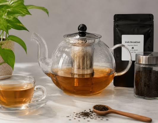 Glass Teapot w/Stainless Steel Infuser & Lid - 40 oz